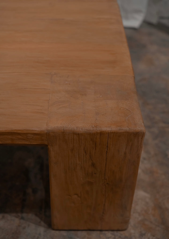 The Asa – Block-Leg Reclaimed Coffee Table