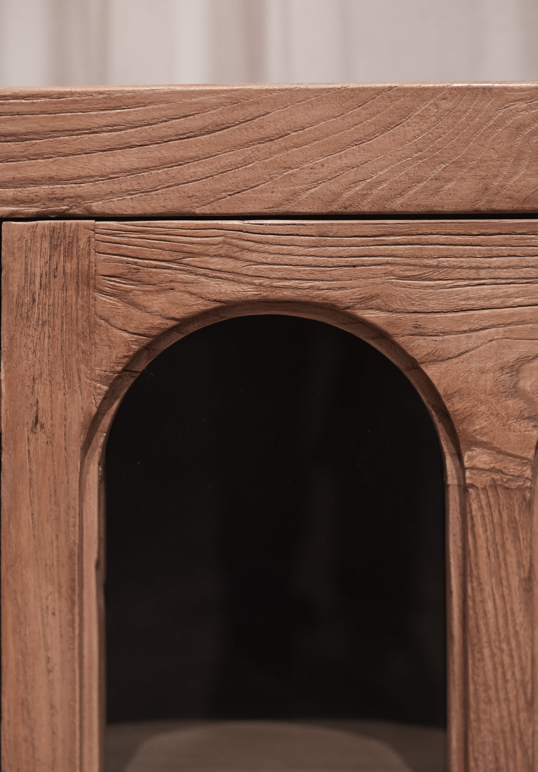The Rowan - Reclaimed Elm Glass Cabinet