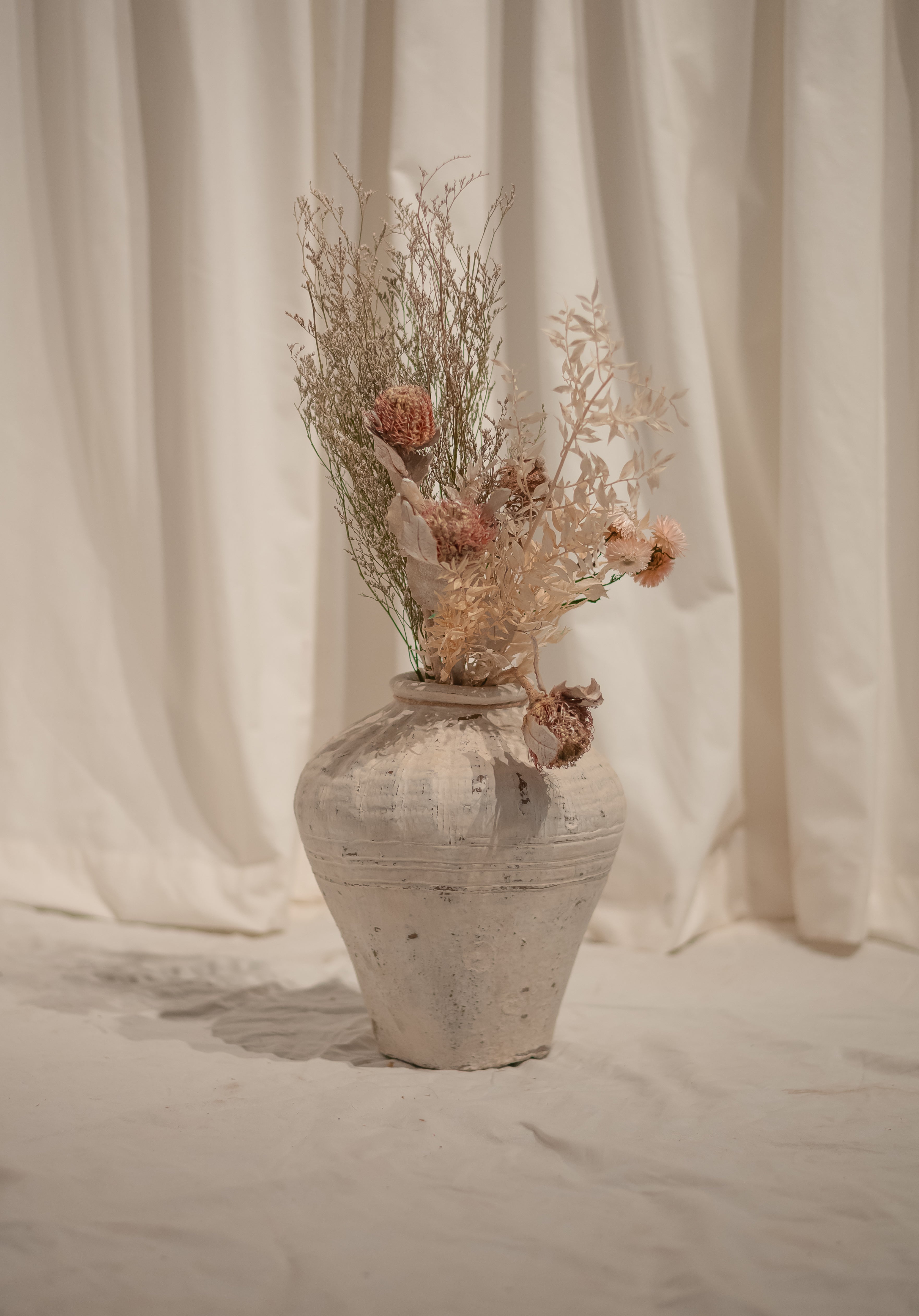 White Terracotta Pot - S