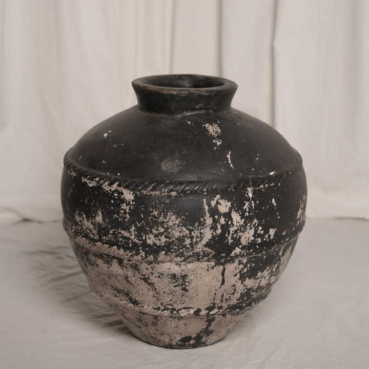 Black Terracotta Pot