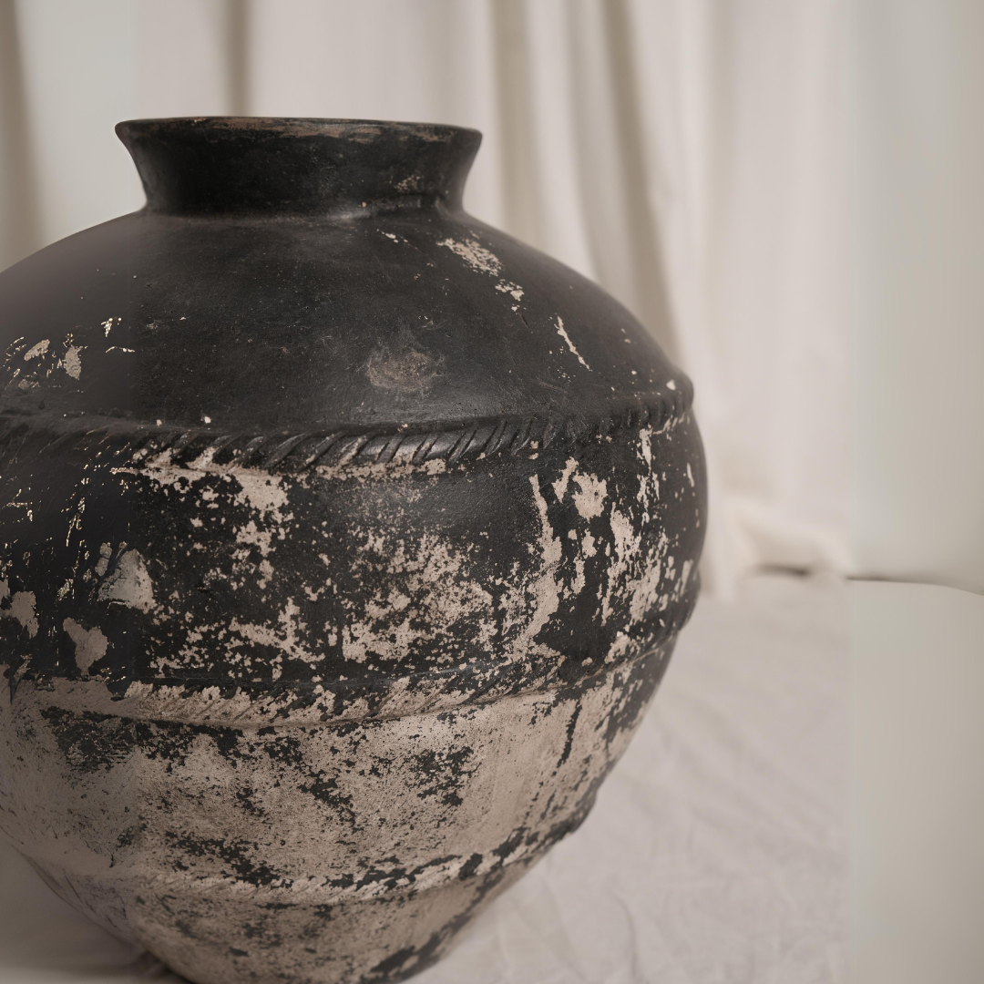 Black Terracotta Pot