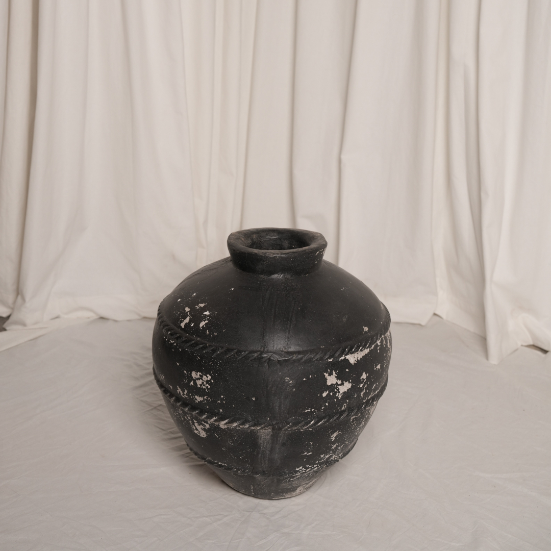 Black Terracotta Pot