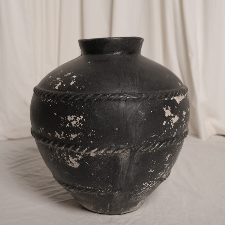 Black Terracotta Pot