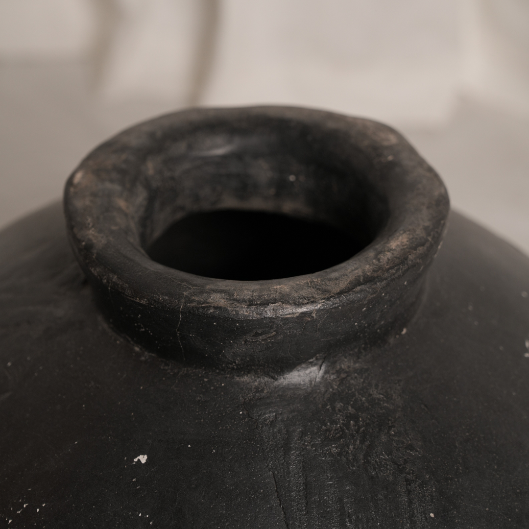 Black Terracotta Pot