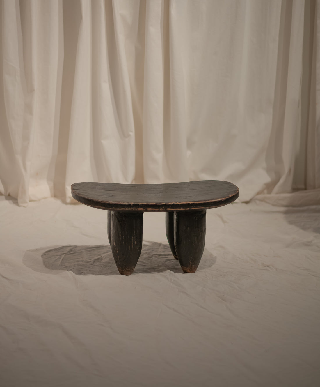 Elm Wood Senufo Stool - Black