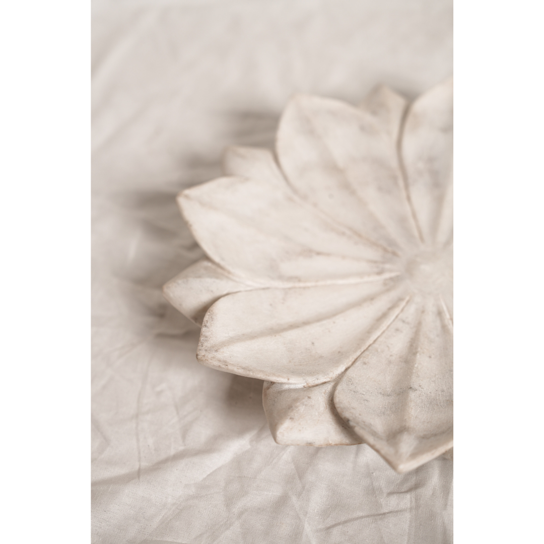 White Marble Flower Bowl