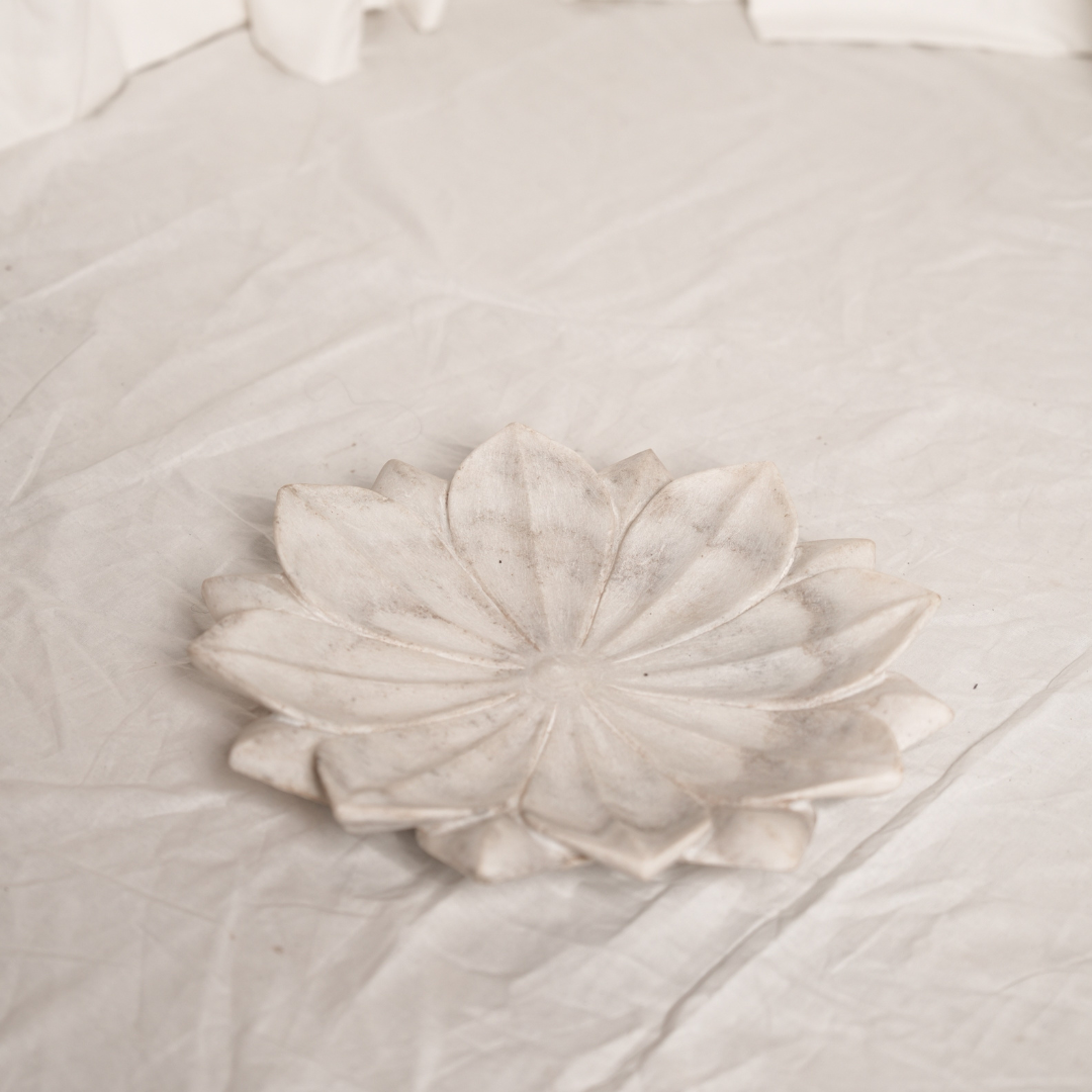 White Marble Flower Bowl