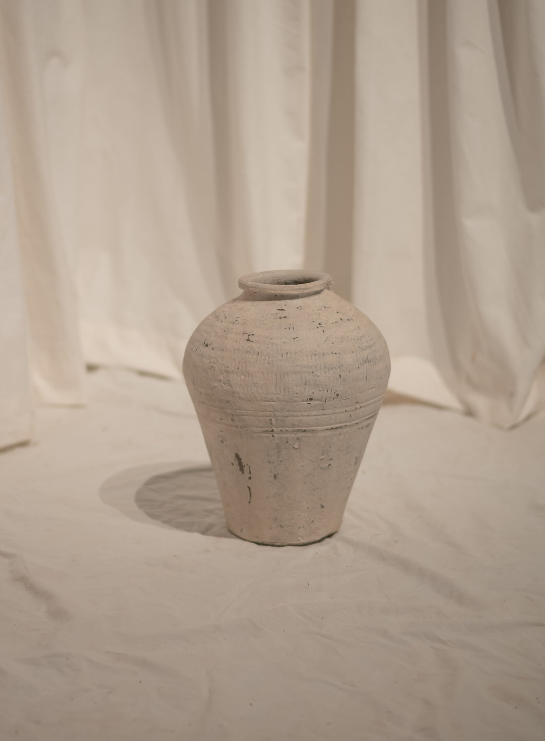 White Terracotta Pot - S