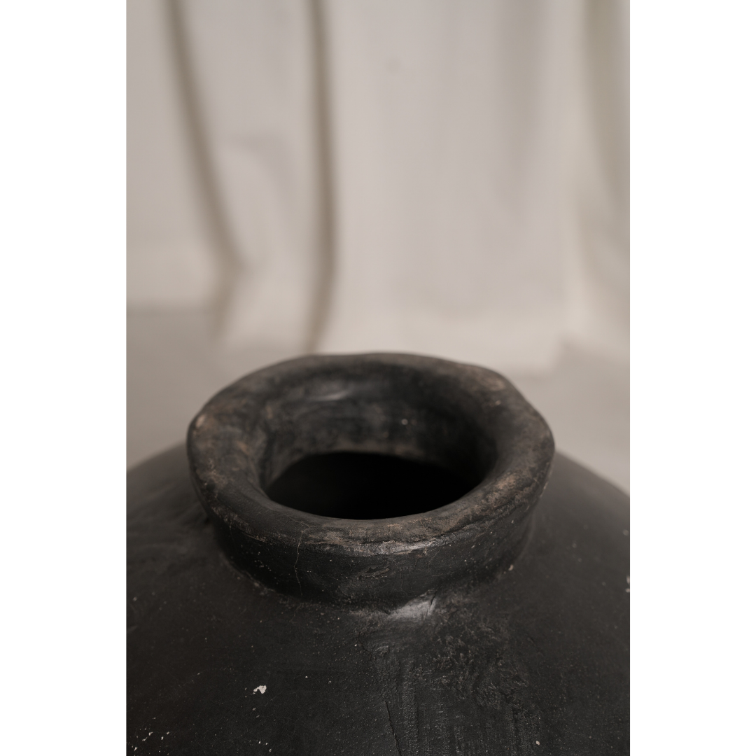 Black Terracotta Pot