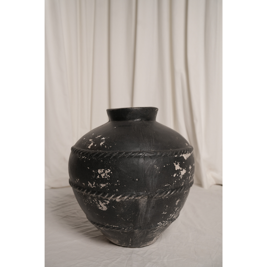 Black Terracotta Pot