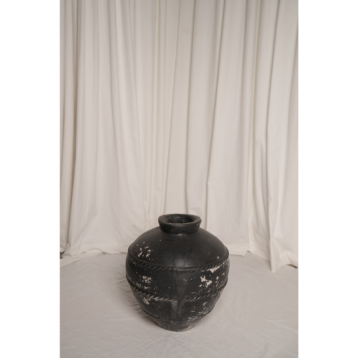 Black Terracotta Pot