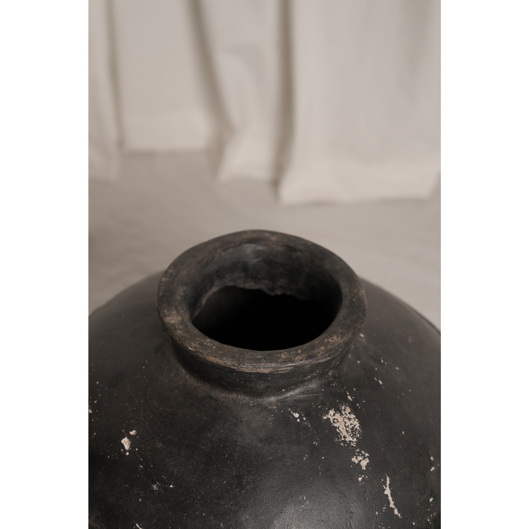 Black Terracotta Pot