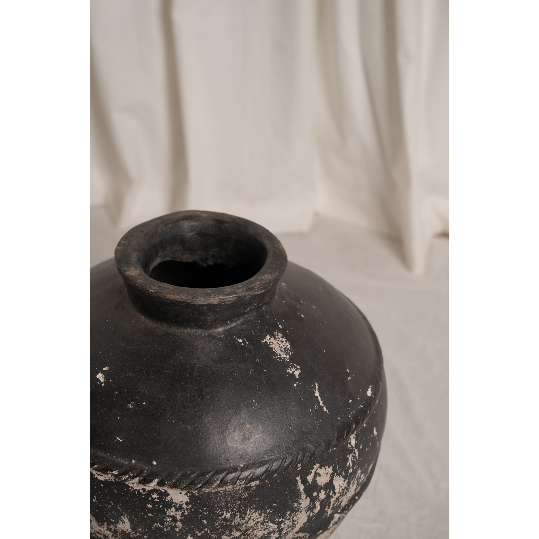 Black Terracotta Pot