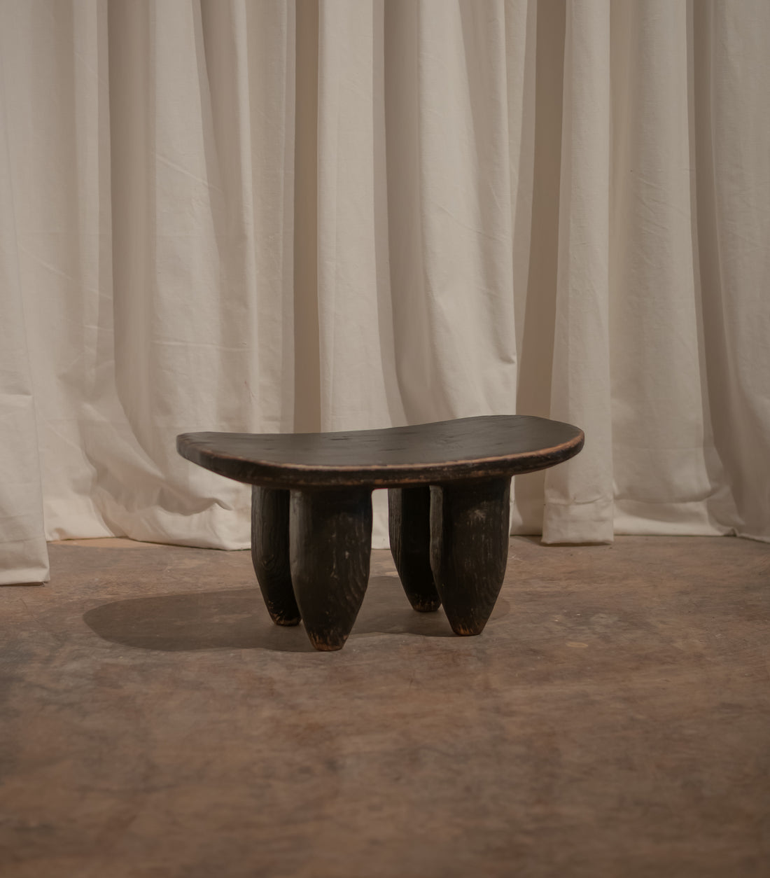 Elm Wood Senufo Stool - Black